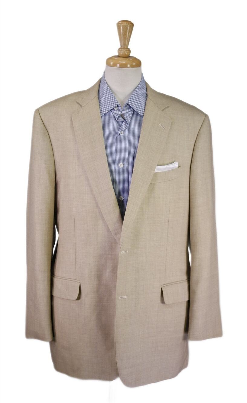 Brooks Brothers 1818 Madison Light Brown Woven Wool Blazer Jacket 44L